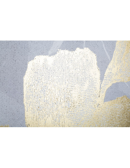 Toile murale imprimée et peinte Fleurs Blanc Doré 80x120 Flowery 