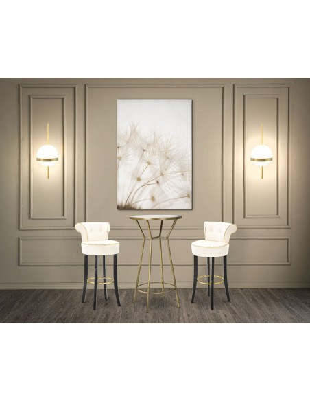 Toile murale imprimée et peinte Pissenlit Blanc Doré 80x120 Dandelion 