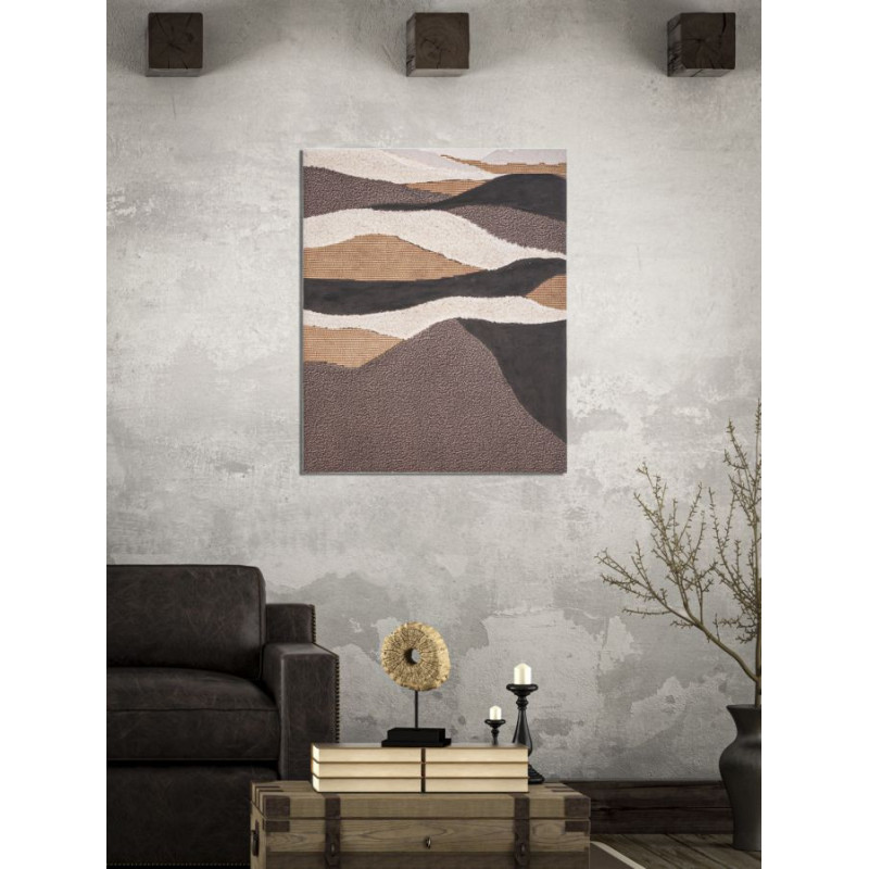 Toile murale peinte Dunes Marron Beige 80x100 Darky 