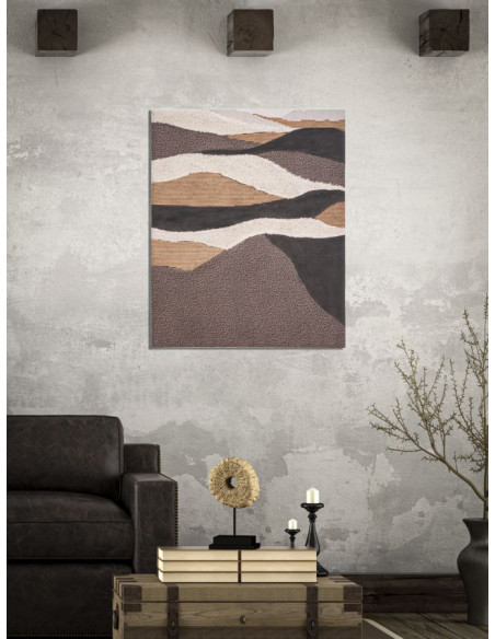 Toile murale peinte Dunes Marron Beige 80x100 Darky 
