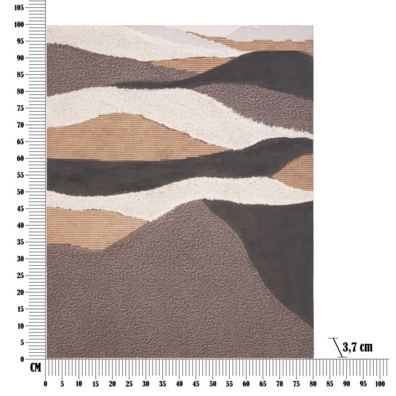 Toile murale peinte Dunes Marron Beige 80x100 Darky 
