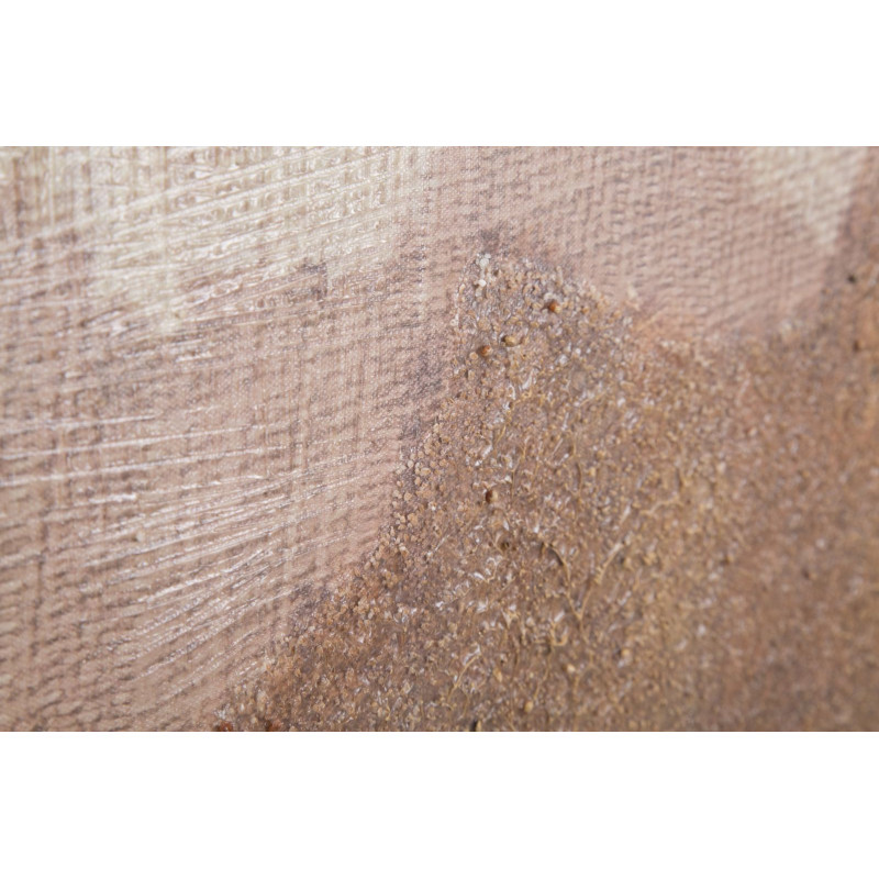 Toile murale peinte Motif abstrait Marron Beige 80x100 Browny 