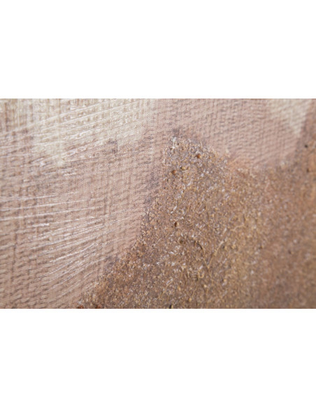 Toile murale peinte Motif abstrait Marron Beige 80x100 Browny 