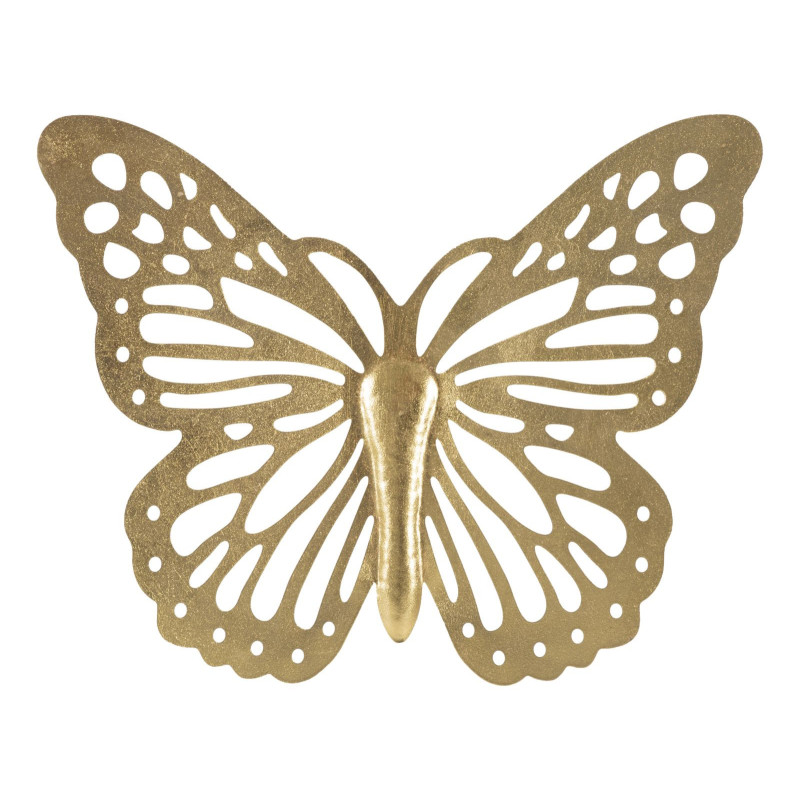 Déco murale Papillon 43x35 en Métal Doré Nalyn 