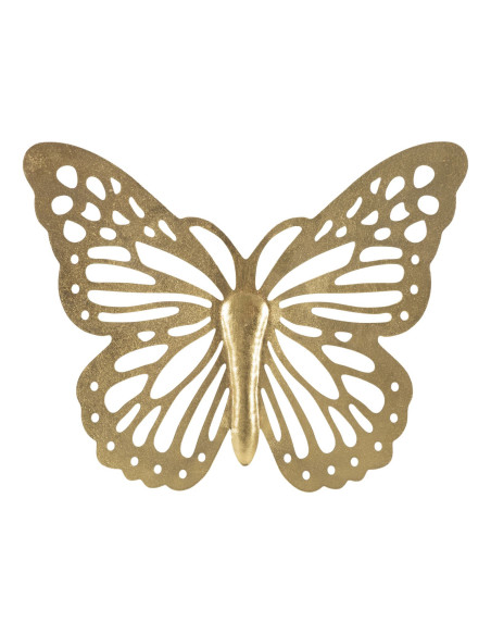 Déco murale Papillon 43x35 en Métal Doré Nalyn 