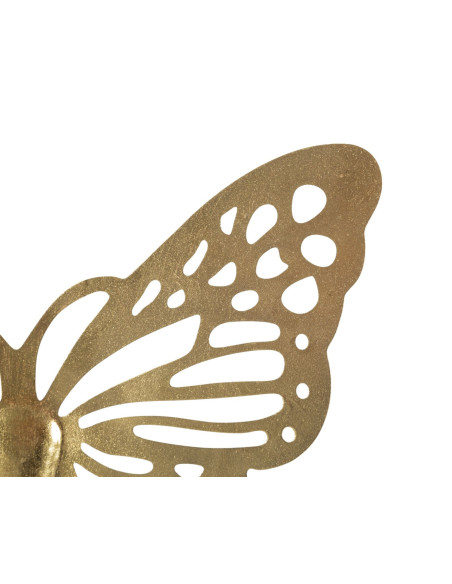 Déco murale Papillon 43x35 en Métal Doré Nalyn 
