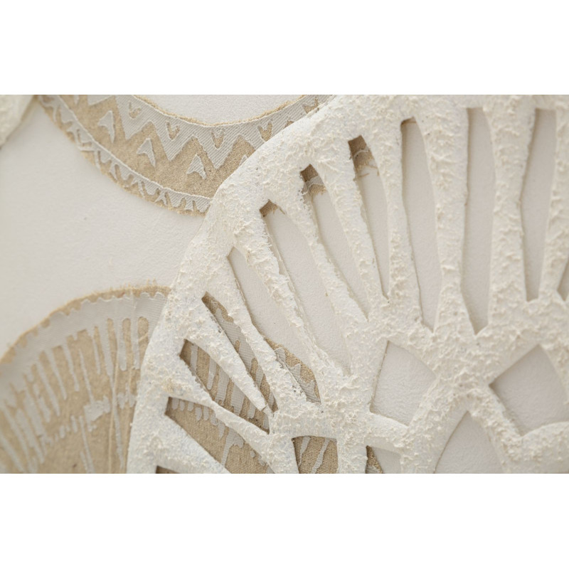 Toile murale imprimée et peinte Motif Bohème chic Beige Blanc crème 80x100 Icer 