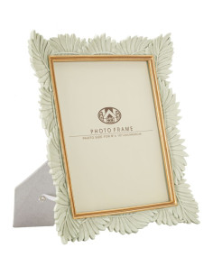 Cadre photo moderne Feuilles en Résine Blanc pour photo 20x25 cm Pinty 