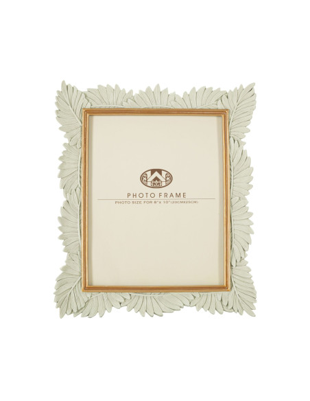 Cadre photo moderne Feuilles en Résine Blanc pour photo 20x25 cm Pinty 