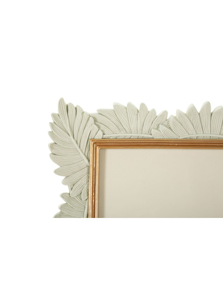 Cadre photo moderne Feuilles en Résine Blanc pour photo 20x25 cm Pinty 