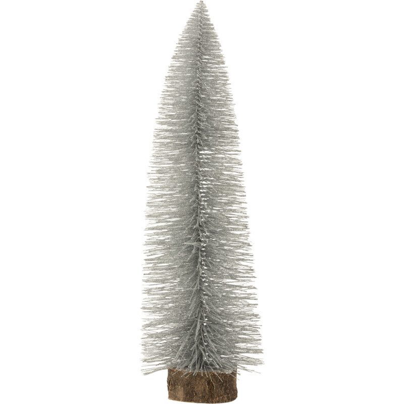 Décoration sur pied XL Sapin de Noël 60 cm en Plastique Argenté Avec paillettes - 1