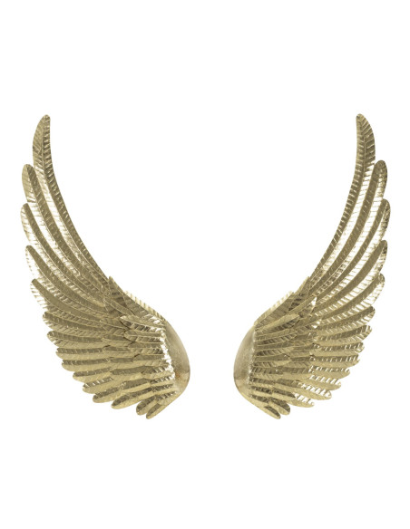 Grande Déco murale originale Ailes 120x130 en Métal Doré Nylor 