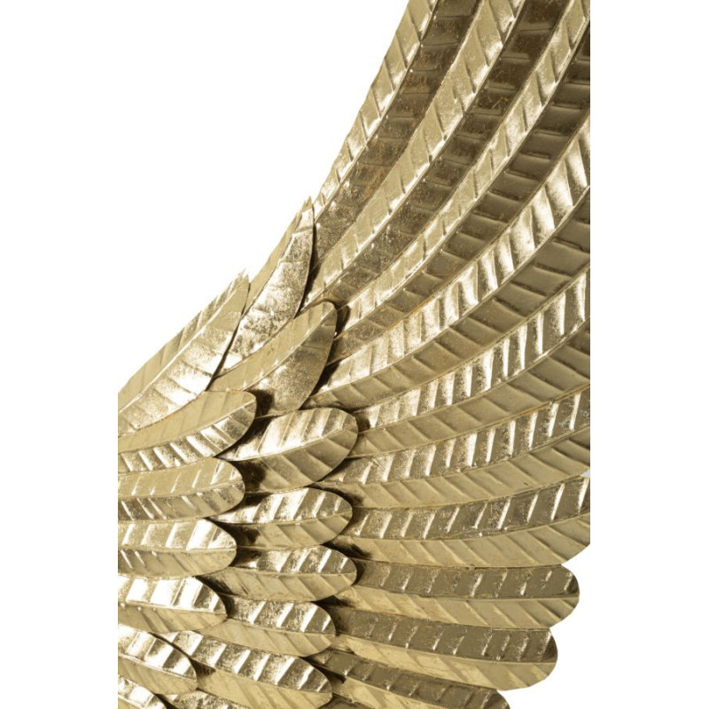 Grande Déco murale originale Ailes 120x130 en Métal Doré Nylor 