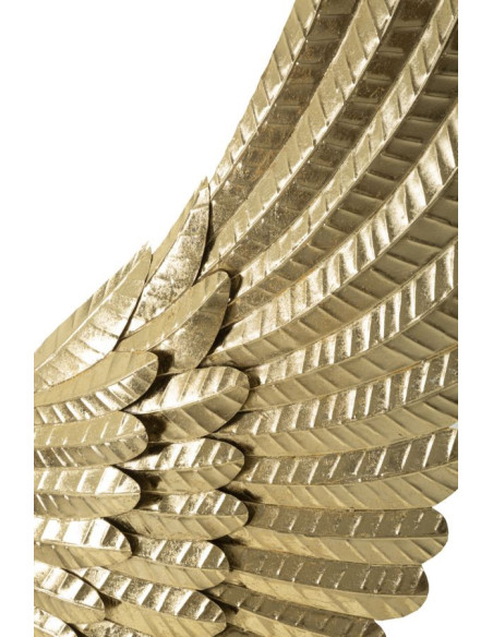 Grande Déco murale originale Ailes 120x130 en Métal Doré Nylor 