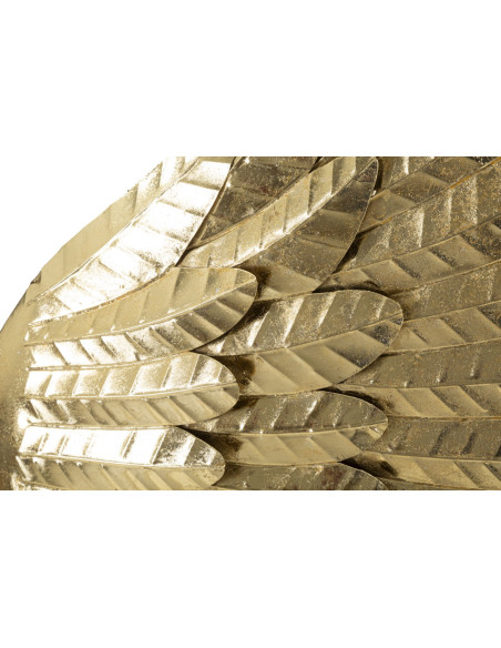 Grande Déco murale originale Ailes 120x130 en Métal Doré Nylor 