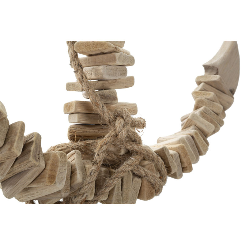 Déco murale originale Ancre à suspendre 39x46 en Bois de pin Bois de hêtre Naturel Zarin 