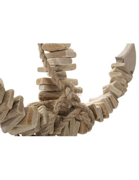 Déco murale originale Ancre à suspendre 39x46 en Bois de pin Bois de hêtre Naturel Zarin 