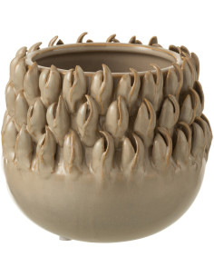 Cache-pot en Céramique Gris Louise Diamètre 15 cm - 1