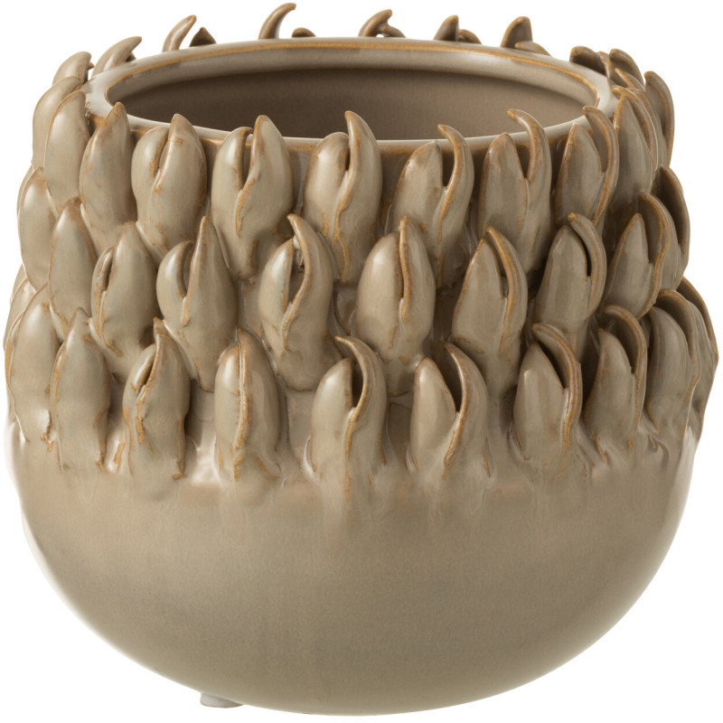 Cache-pot en Céramique Gris Louise Diamètre 15 cm - 1