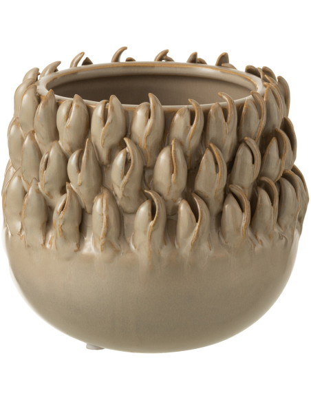 Cache-pot en Céramique Gris Louise Diamètre 15 cm - 1