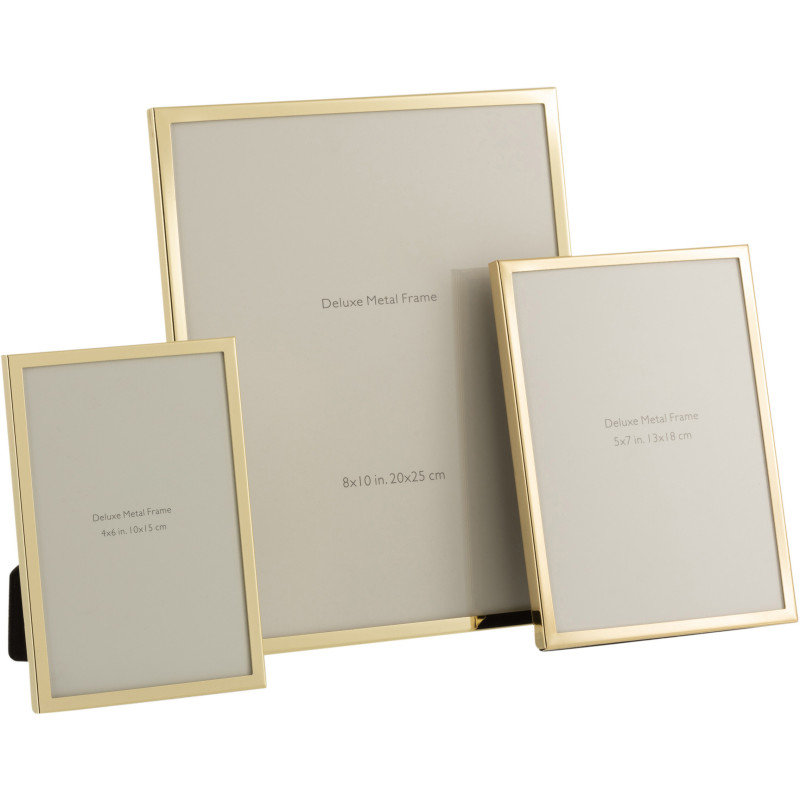 Cadre photo Bord fin Stymia en Métal Doré pour photo 20x25 - 3