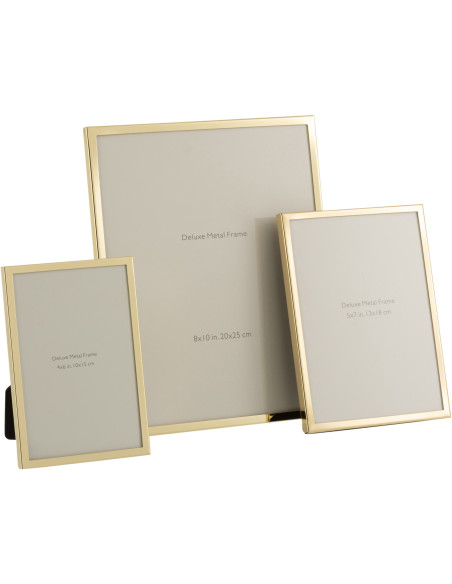 Cadre photo Bord fin Stymia en Métal Doré pour photo 20x25 - 3