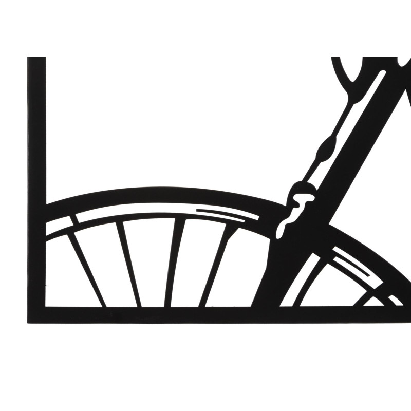 Grande Déco murale moderne triptyque Vélo 115x80 en Métal Noir Eryan 