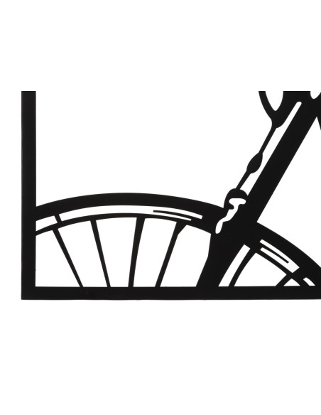 Grande Déco murale moderne triptyque Vélo 115x80 en Métal Noir Eryan 