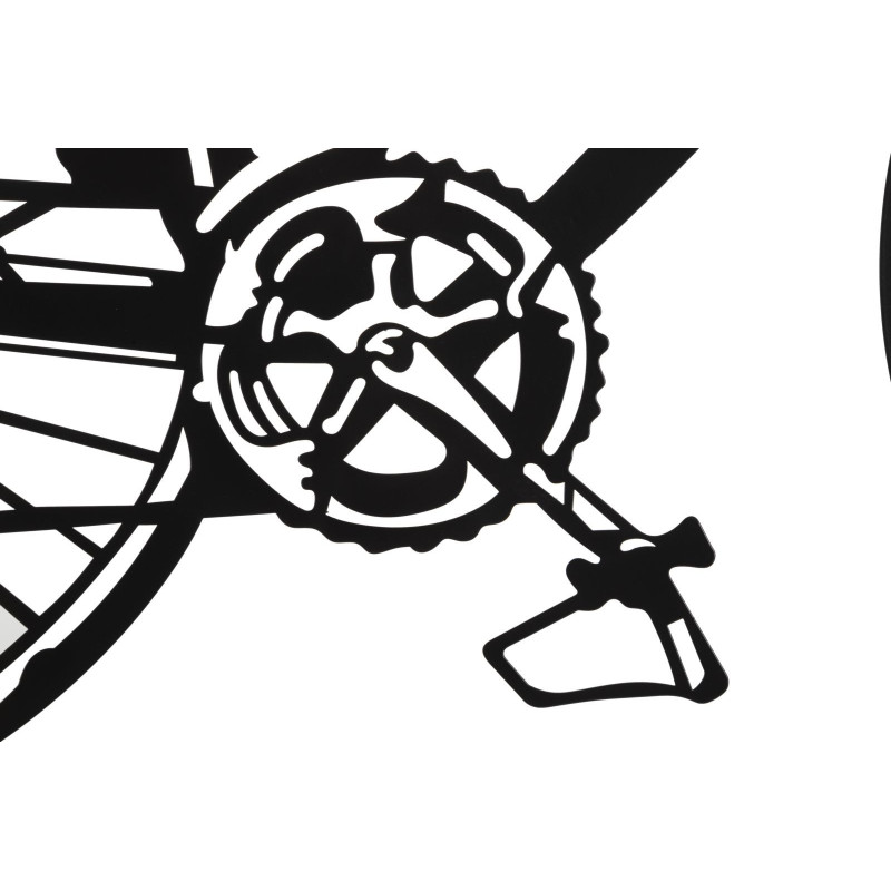 Grande Déco murale moderne triptyque Vélo 115x80 en Métal Noir Eryan 