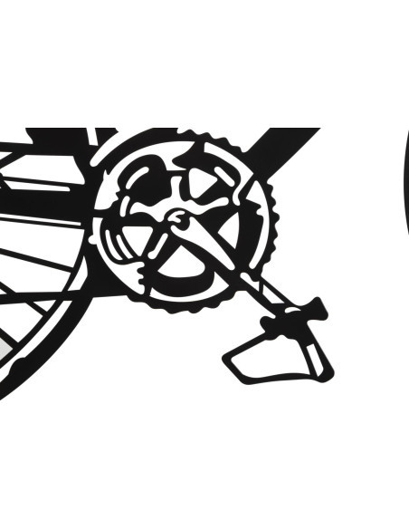 Grande Déco murale moderne triptyque Vélo 115x80 en Métal Noir Eryan 