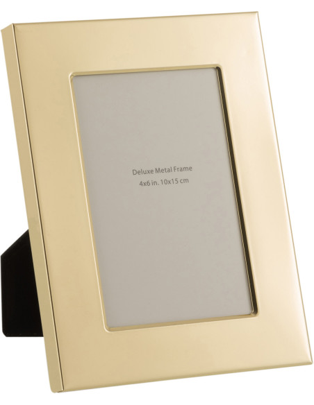 Cadre photo Bord large Stymia en Métal Doré pour photo 10x15 - 1