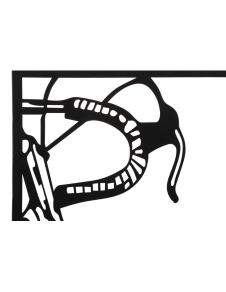 Grande Déco murale moderne triptyque Vélo 115x80 en Métal Noir Eryan 