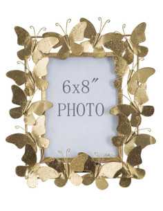 Cadre photo original Papillons en Métal Doré pour photo 15x20 cm Butterfly 