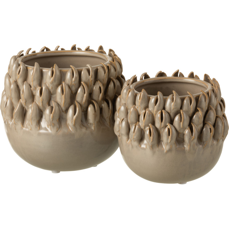 Cache-pot en Céramique Gris Louise Diamètre 15 cm - 3