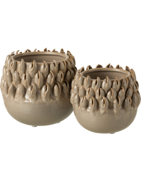 Cache-pot en Céramique Gris Louise Diamètre 15 cm - 3