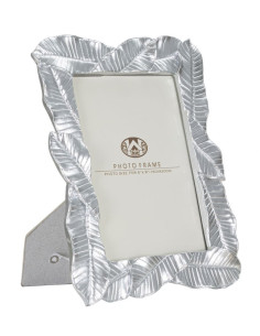 Cadre photo original Feuilles en Résine Argenté pour photo 15x20 cm Lefy 