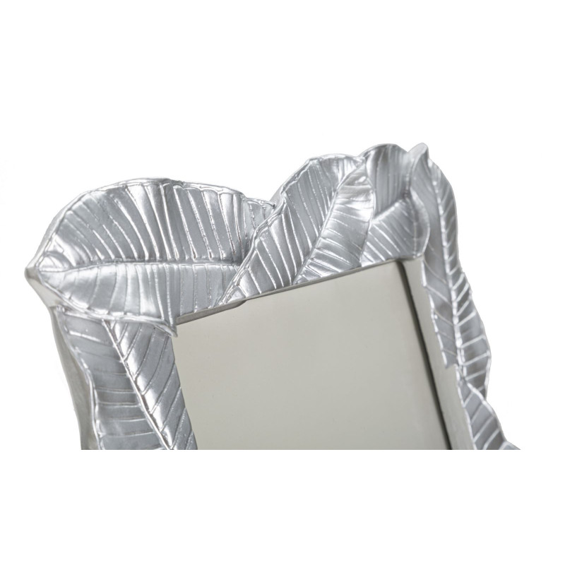 Cadre photo original Feuilles en Résine Argenté pour photo 15x20 cm Lefy 