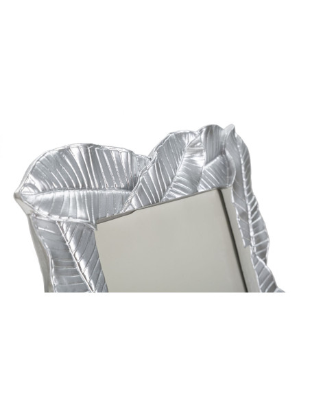 Cadre photo original Feuilles en Résine Argenté pour photo 15x20 cm Lefy 