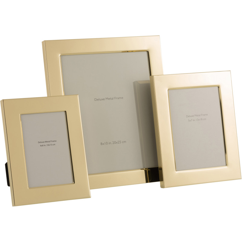 Cadre photo Bord large Stymia en Métal Doré pour photo 20x25 - 3