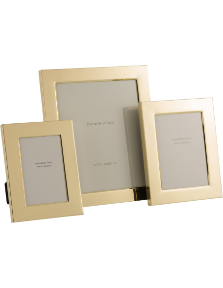 Cadre photo Bord large Stymia en Métal Doré pour photo 20x25 - 3