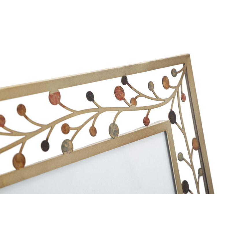 Cadre photo original branches en Métal Doré pour photo 20x25 cm Bixy 