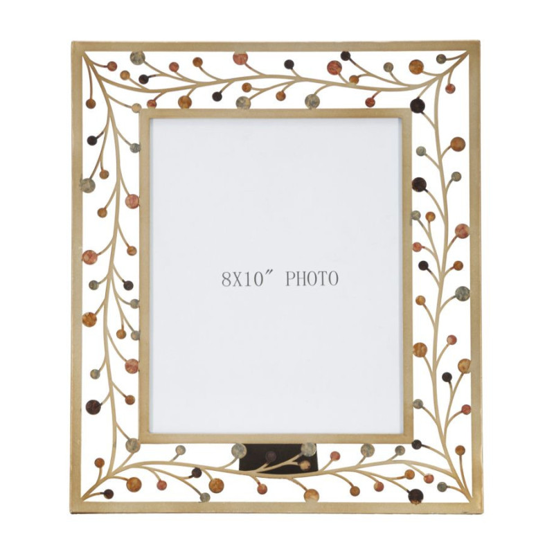Cadre photo original branches en Métal Doré pour photo 20x25 cm Bixy 