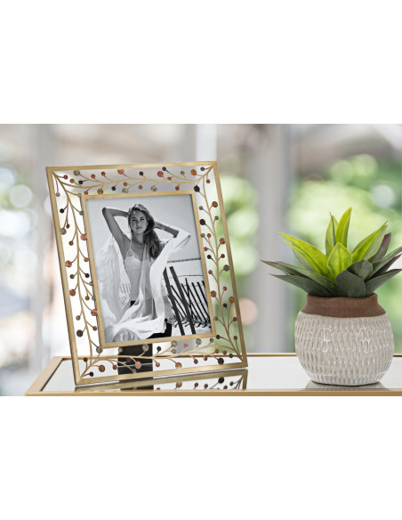 Cadre photo original branches en Métal Doré pour photo 20x25 cm Bixy 