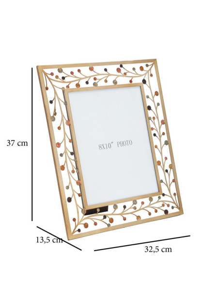 Cadre photo original branches en Métal Doré pour photo 20x25 cm Bixy 