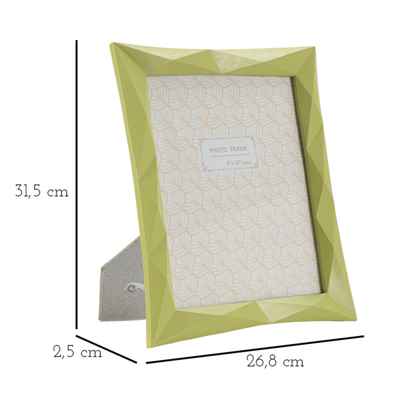 Cadre photo moderne design en Résine Vert pour photo 20x25 cm Greeny 
