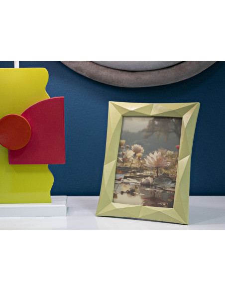 Cadre photo moderne design en Résine Vert pour photo 15x20 cm Greeny 