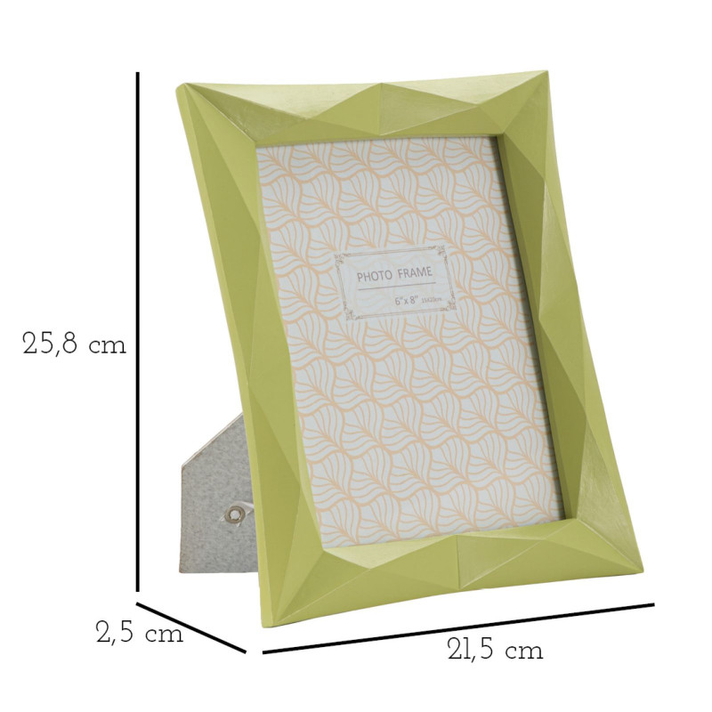 Cadre photo moderne design en Résine Vert pour photo 15x20 cm Greeny 