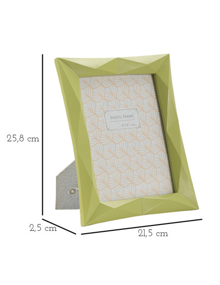 Cadre photo moderne design en Résine Vert pour photo 15x20 cm Greeny 