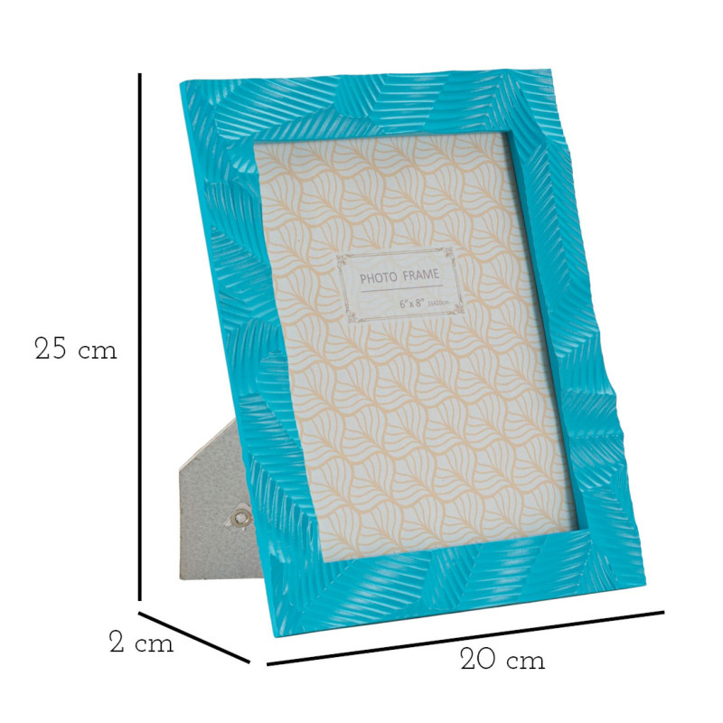 Cadre photo moderne design en Résine Bleu pour photo 15x20 cm Bluesy 