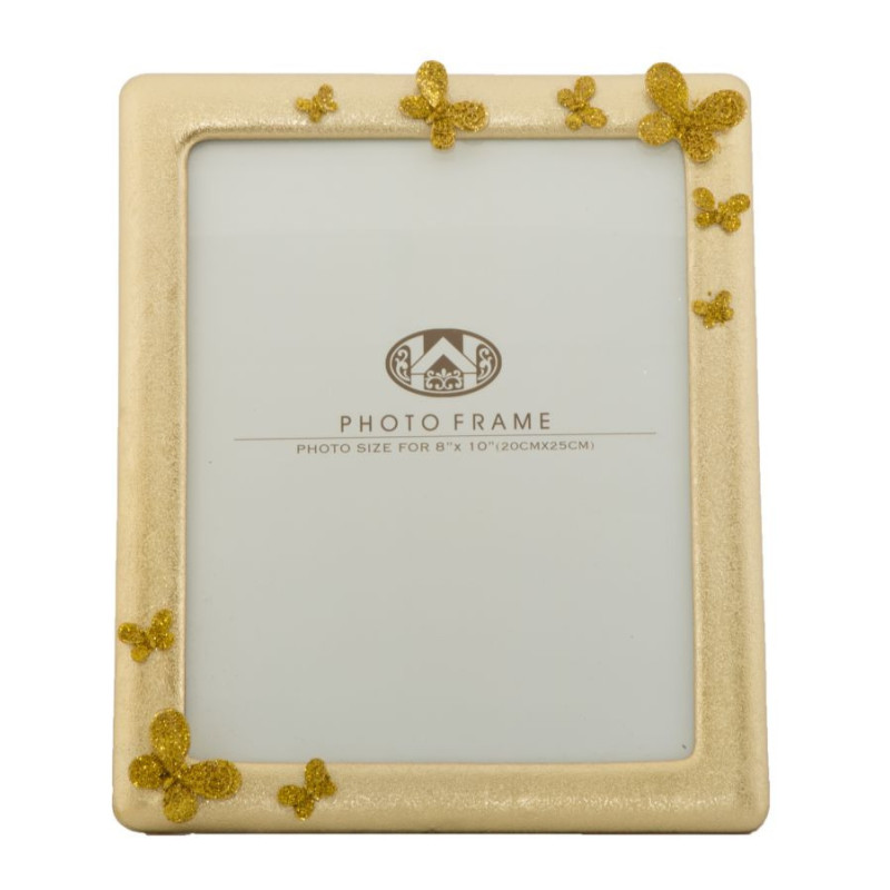 Cadre photo moderne chic Papillons en Résine Argenté pour photo 20x25 cm Butterfly 